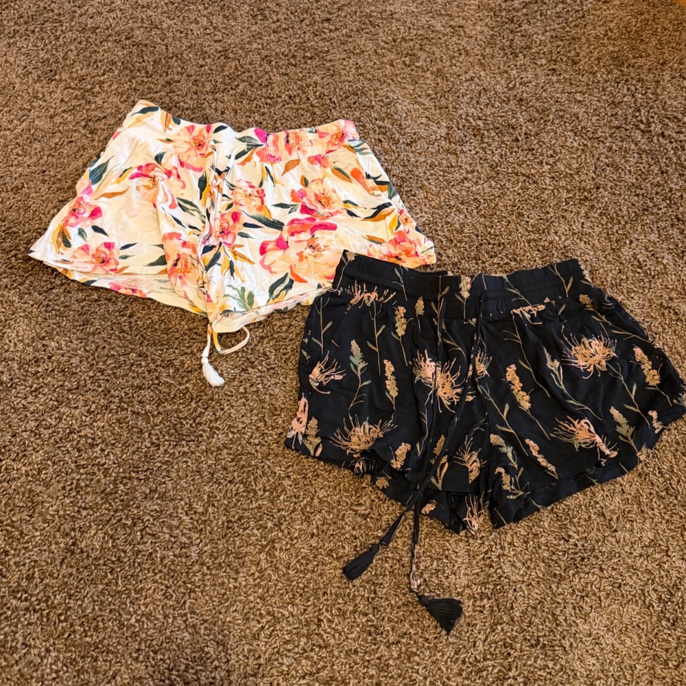 Stars Above Floral Sleep Shorts (2 pair)